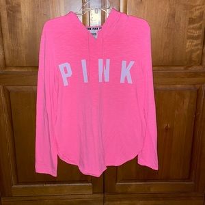 PINK Lightweight Hot Pink Hoodie